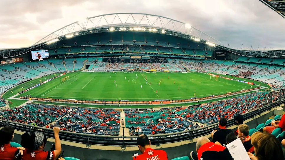 aerial view photography of soccer stadium during daytime