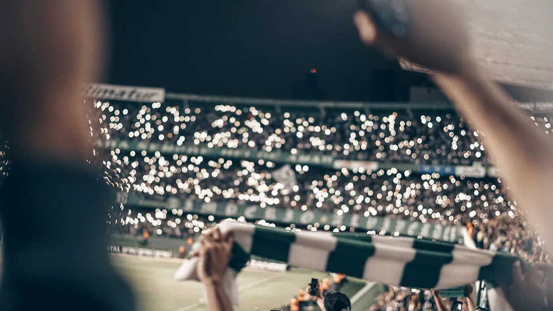 a crowd of people at a sporting event